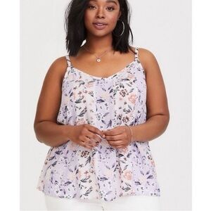 Torrid Lavender Floral Camisole Tank Top Size 2 / 2XL